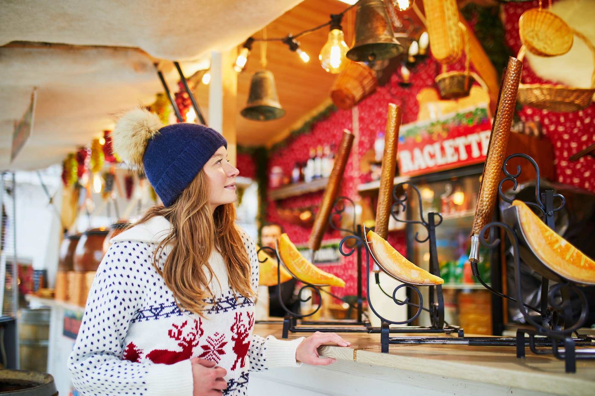 Swiss Raclette at Christmas Market